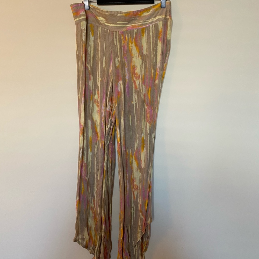 Free People Multi-Color Flowy Pants/Capris